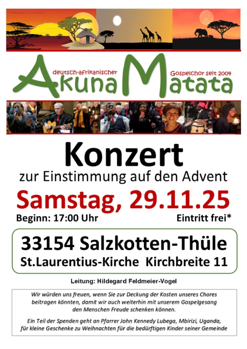 Konzert des Chores Akuna Matata