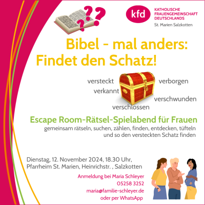 Bibel - mal anders: Escape-Room-Rätsel-Abend für Frauen